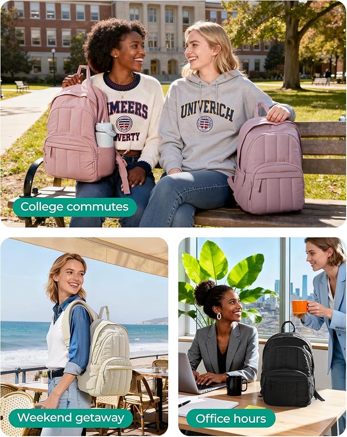 BAGSMAT Womens Backpack Travel Laptop Backpack - Image 8