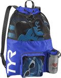 TYR Big Mesh Mummy Backpack for Swim, Gym and Workout Gear, Royal Blue by TYR
