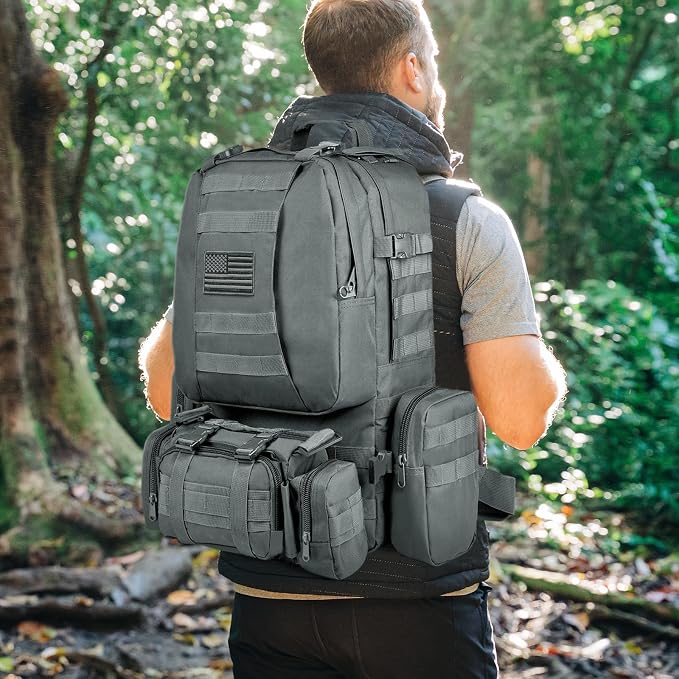 CVLIFE Tactical Backpack Military Army Rucksack 60L Large Assault Pack - Image 6