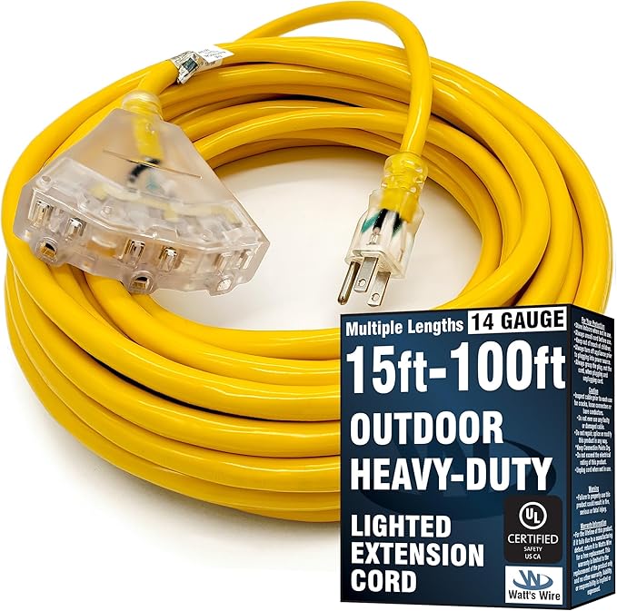 50 ft Outdoor Extension Cord Waterproof by WattsWire