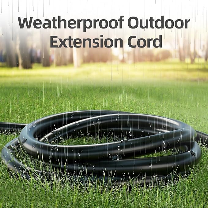 TiFFCOFiO Indoor Outdoor Extension Cord Waterproof, 6 Feet 3 Prong Power Cord - Image 2