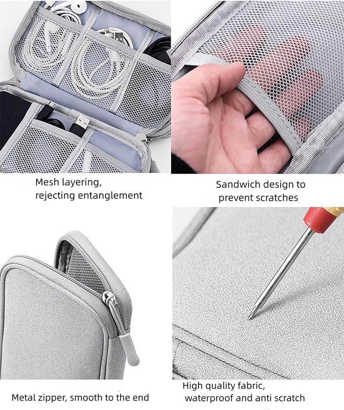Electronic Organizer Travel Cable Accessories BagPouch Portable Waterproof - Image 3
