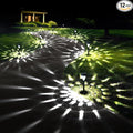 GIGALUMI 12 Pack Solar Lights Outdoor Waterproof, Cool White Pathway Lights by GIGALUMI