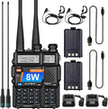 2 Pack BAOFENG UV-5R 8 Watt Ham Radio Handheld Long Range Two Way Radio by TIDRADIO