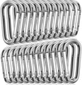 STURME 2" Aluminum D Ring Carabiners Clip D Shape Spring Loaded Gate Small by STURME