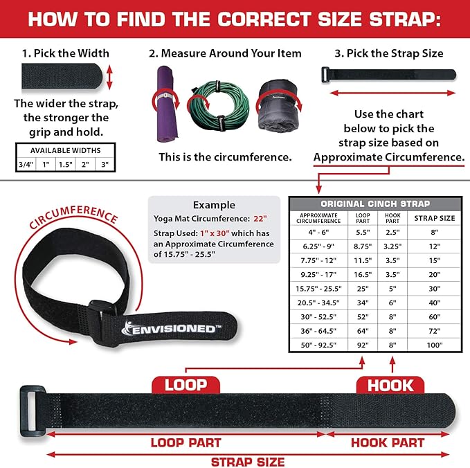 Reusable Cinch Straps 1" x 60" - Image 4