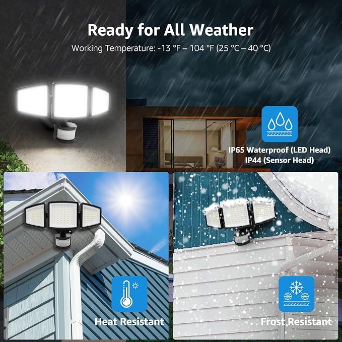 Lepro LED Security Lights, Outdoor Motion Sensor Light, Flood Lights - Image 5