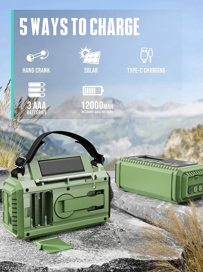 12000mAh Emergency Radio - Image 4