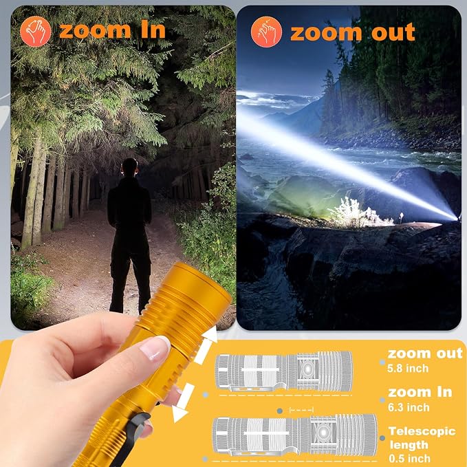 Hoxida Small Tactical Flashlights High Lumens - Image 6