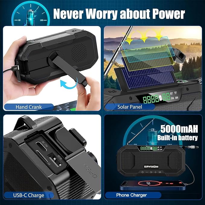 Solar Hand Crank Emergency Radio - Image 3