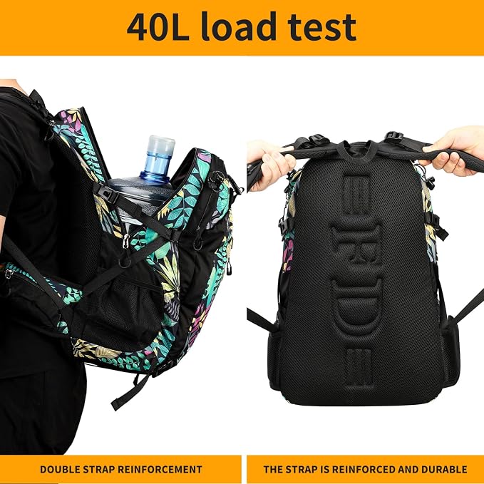 FENGDONG 40L Waterproof Lightweight Outdoor Daypack Hiking, Travel Backpack - Image 5