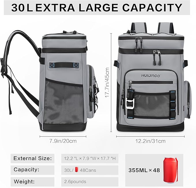 Hulongo Large Waterproof Insulated Cooler Backpack - Image 2