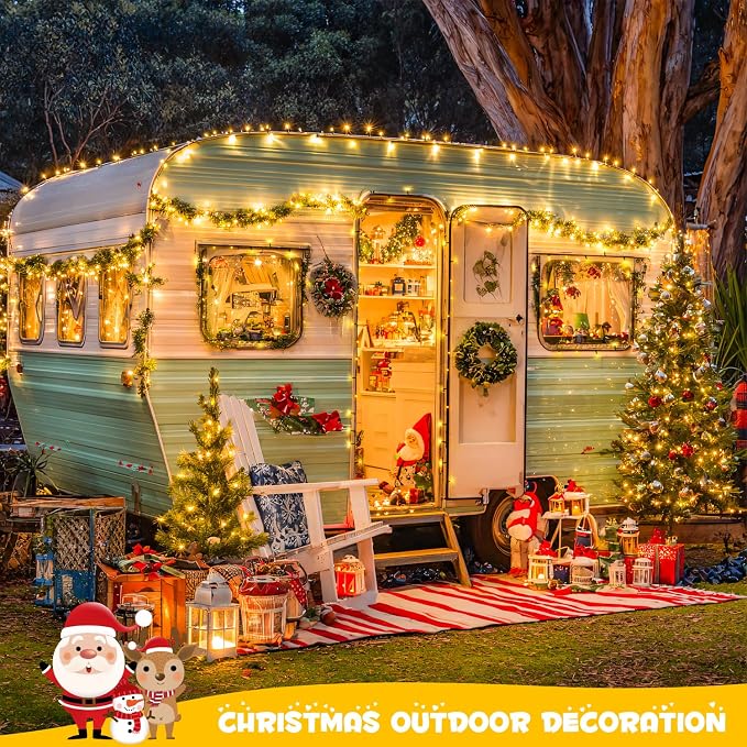 JMEXSUSS 2 Pack Solar String Lights Outdoor Waterproof, Total 66 FT 200 LED - Image 8