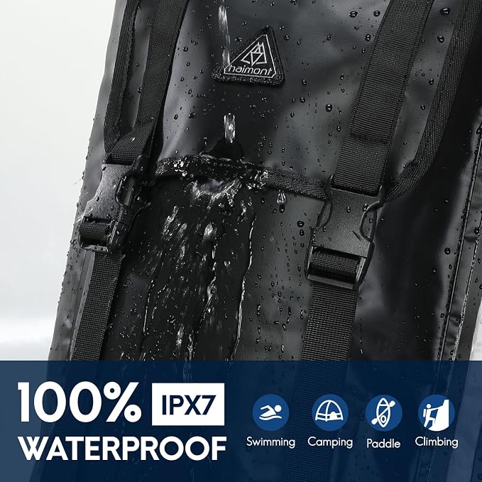 Haimont 100L Waterproof Backpack Large Roll Top Dry Backpacks Marine Dry Bags - Image 2