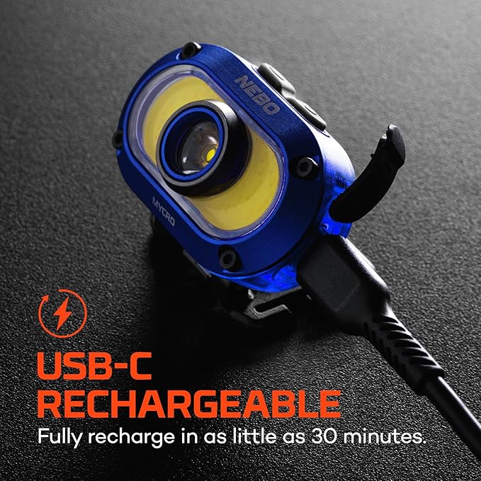 NEBO MYCRO 550+ Rechargeable Headlamp | 550 Lumens, 7 Light Modes, Water - Image 5