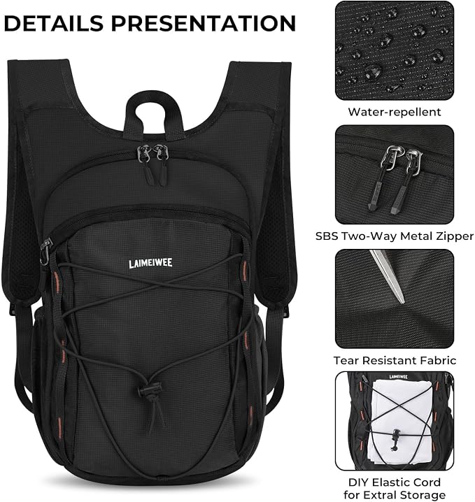 13L Small Hiking Backpack for Women Men, Lightweight Foldable Day pack - Image 5