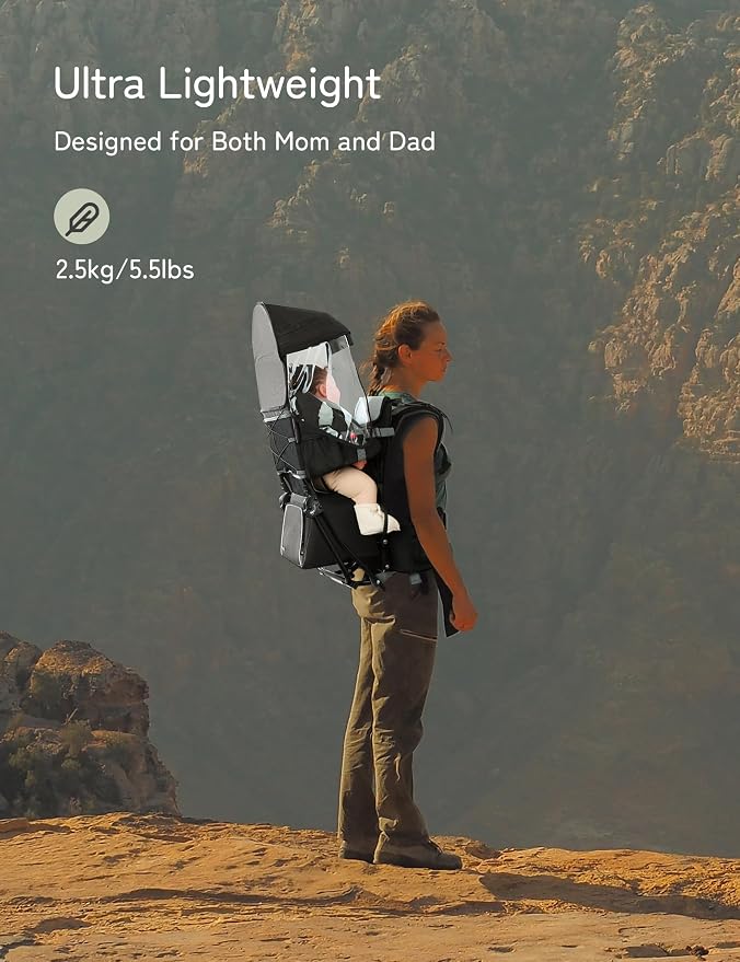 besrey Baby Backpack Carrier, Toddler Hiking Backpack - Image 3