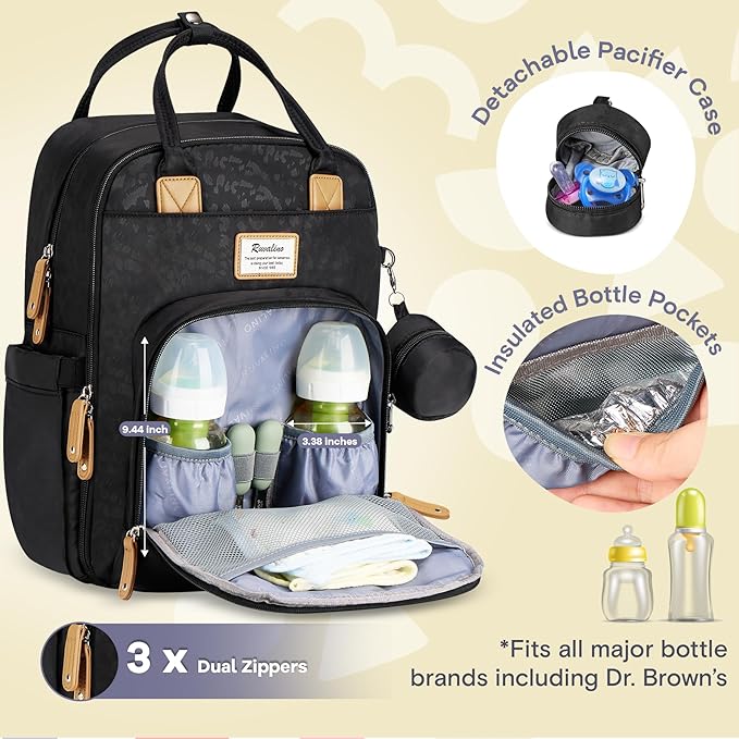 RUVALINO Diaper Bag Backpack-Multifunction Baby Travel Bag - Image 2