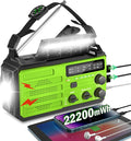 Emergency Radio with Solar & Hand Crank Radio 22200mWh NOAA Emergency Weather by TrekkingLamb