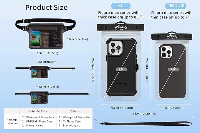 AiRunTech Waterproof Fanny Pack, Waterproof Phone Pouch - Image 3