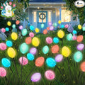 Upgraded 4 Pack Solar Easter Egg Lights Outdoor, Colorful Swaying Firefly Lights by BOSSERN