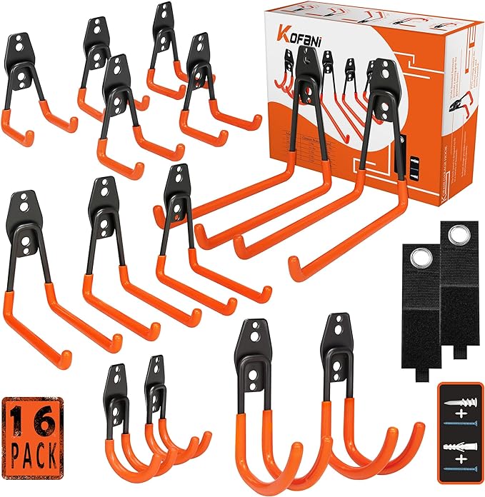 KOFANI Heavy Duty Steel Hooks, 16 Pack by KOFANI-USDirect