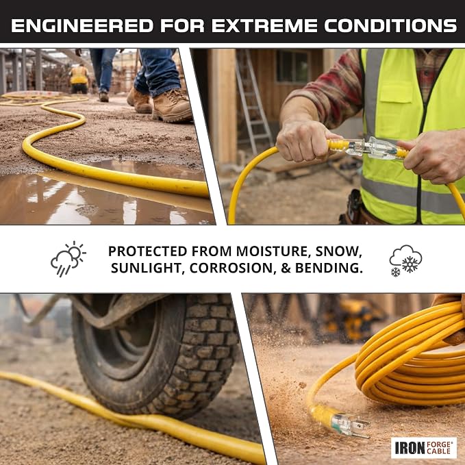 IRON FORGE CABLE 2 Pack of 50 Ft Outdoor Extension Cords - Image 4