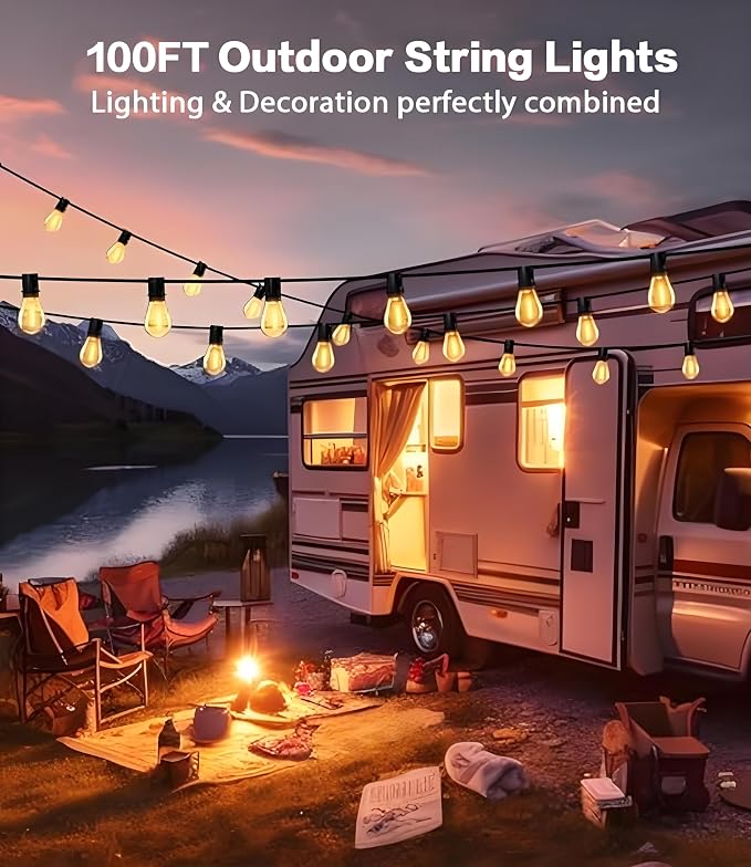 Tenmiro 100FT LED Outdoor String Lights - Image 2