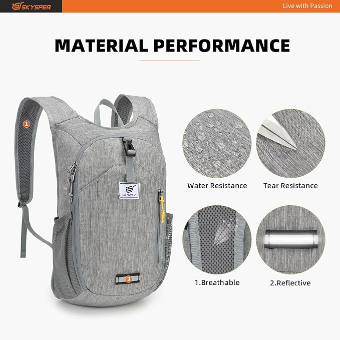 SKYSPER 10L Hiking Backpack Small Hiking Daypack Packable Lightweight Travel - Image 4