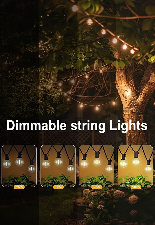 DAMAING Outdoor String Lights 300FT Waterproof Globe String Lights - Image 6