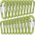 Aluminum Carabiner Clips- Set of 20, Carabiner Clip 2 inch by pulltherfishing