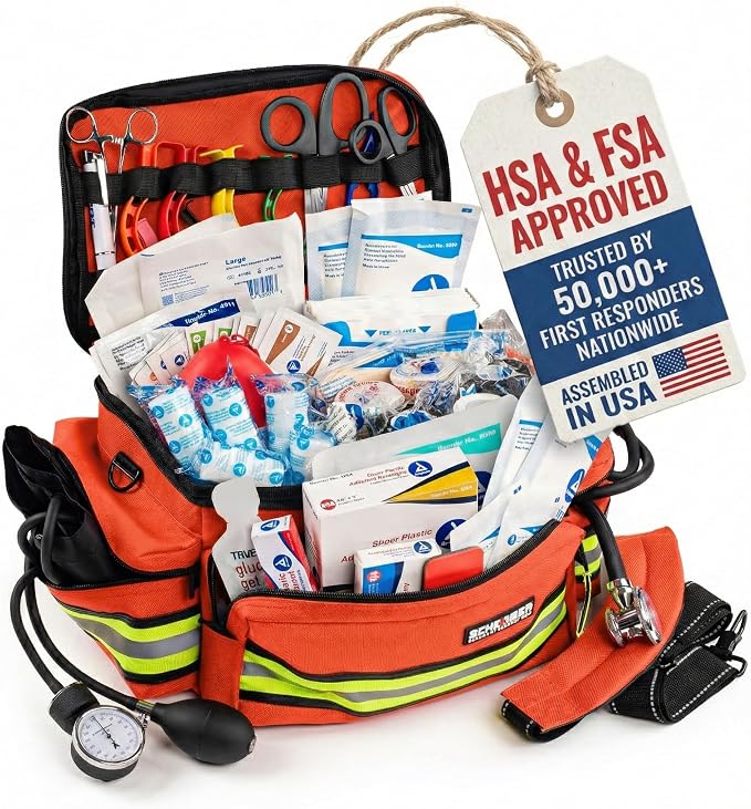 Scherber First Responder Fully-Stocked Professional Essentials EMT/EMS Trauma by Scherber