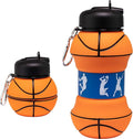 Maccabi Art Clip-On Collapsible BPA-Free Silicone Basketball Water Bottle by MaccabiArt