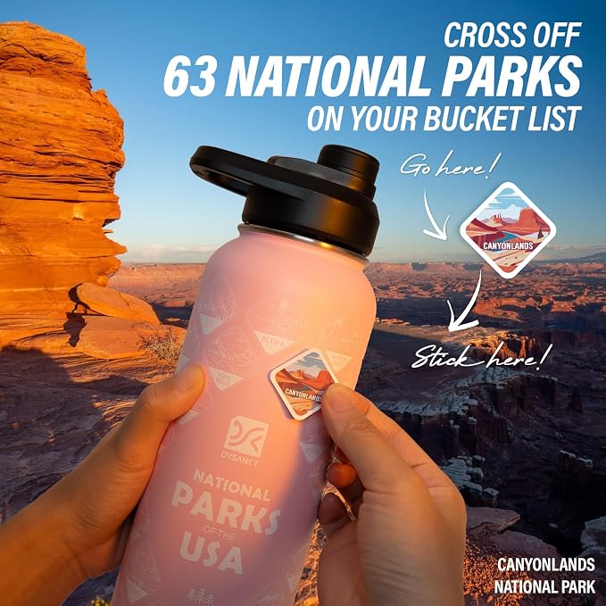 DYSANKY National Parks Water Bottle – 40 oz Insulated Stainless Steel Bottle - Image 3