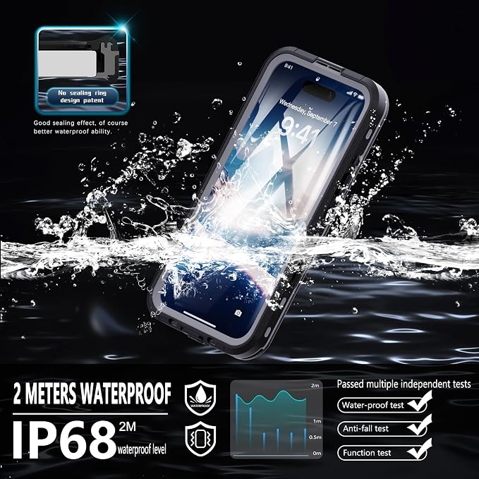 Compatible for iPhone 16 Plus Case Waterproof 【Compatible - Image 2