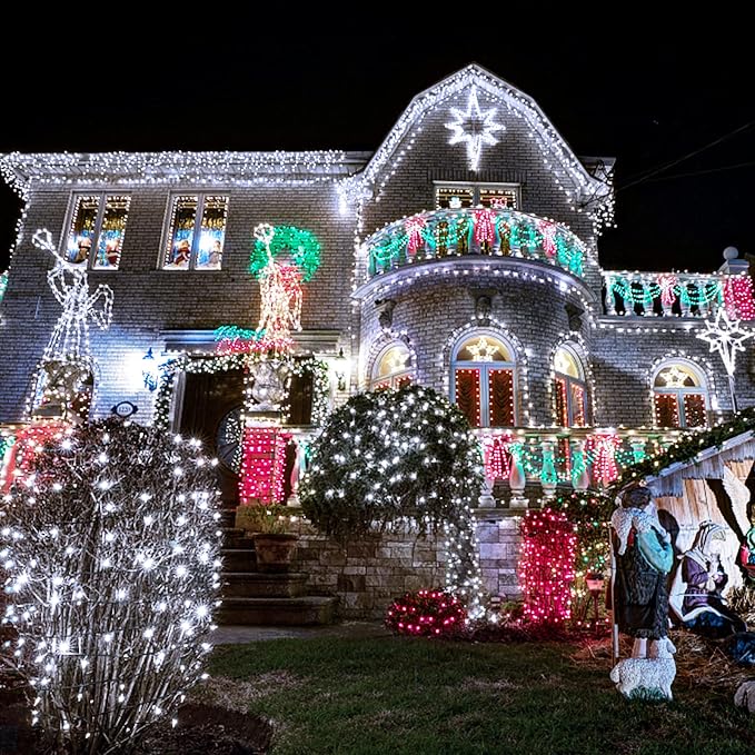 JMEXSUSS 200 LED White Christmas Lights Outdoor, 66ft Christmas Tree Lights - Image 5