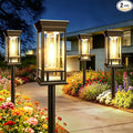 2 Pack Solar Pathway Lights Outdoor, Taller Bright Solar Path Lights Waterproof by SANJICHA
