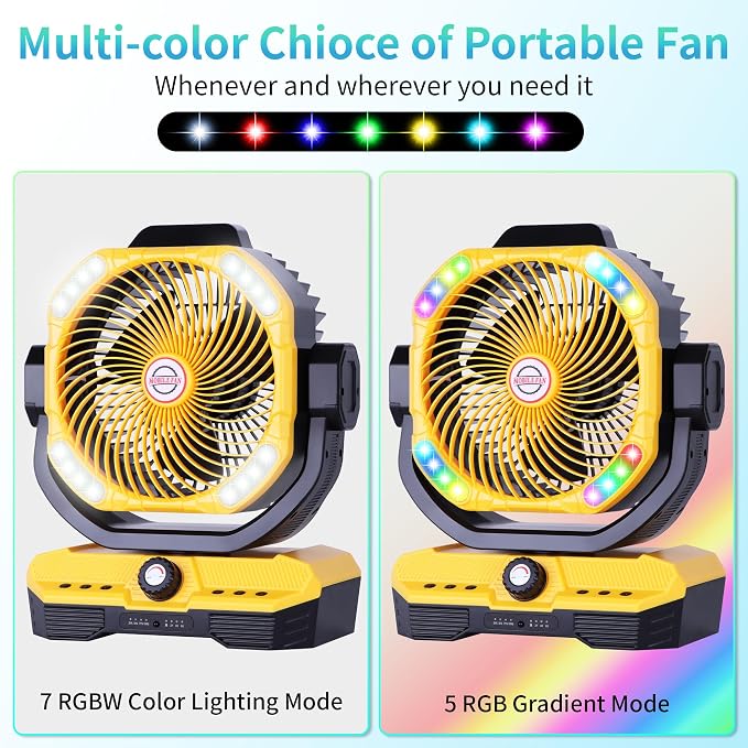 WESTTREE Battery Powered Fan Powerful Airflow Battery Operated Air Circulator - Image 4