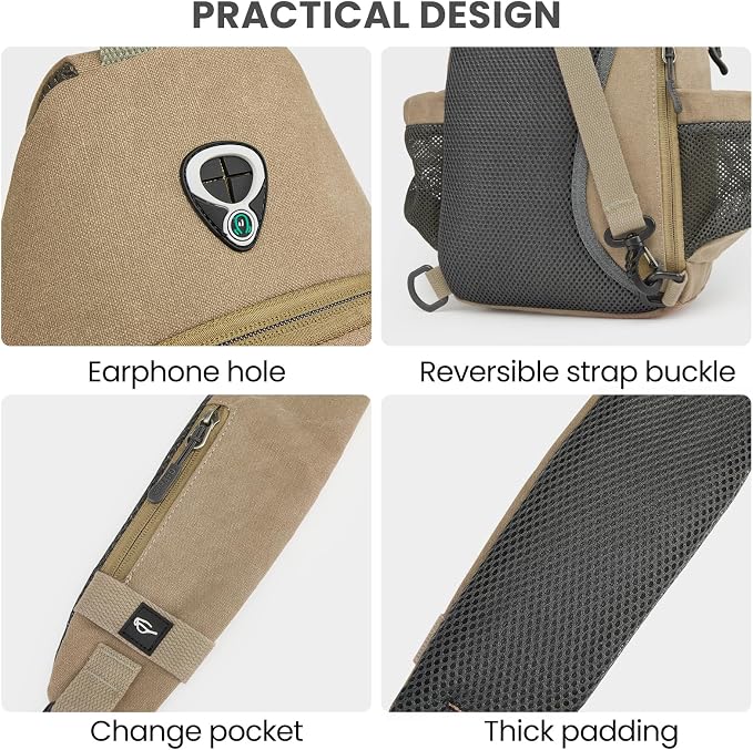 G4Free Canvas Sling Bag Crossbody Backpack - Image 6
