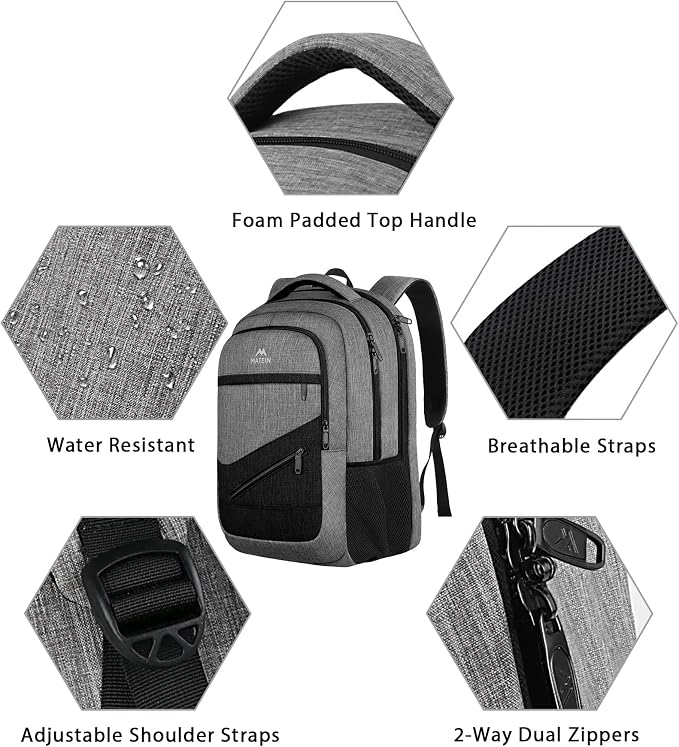 MATEIN Extra Large Laptop Backpack 18.4 Inch, Airplane Approved Travel Backpack - Image 7