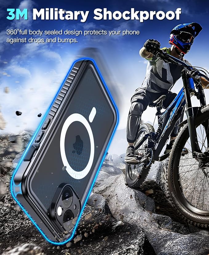 Beeasy for iPhone 15 Waterproof Case Compatible - Image 4