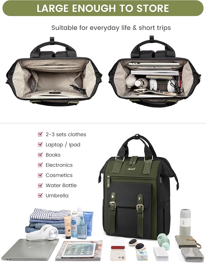 LOVEVOOK Laptop Backpack for Women Work Travel Backpack Purse, Nurse Bags - Image 4