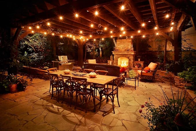 Lampat String Lights, LED 25 Light Bulbs 25Ft G40 Globe String Lights - Image 7