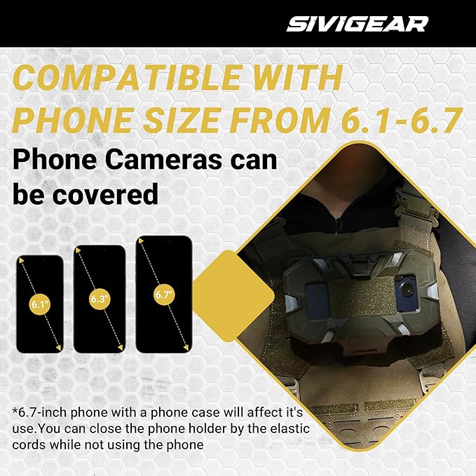 Tactical Molle Phone Holder for Plate Carrier Vest, Quick Release & Adjustable - Image 6