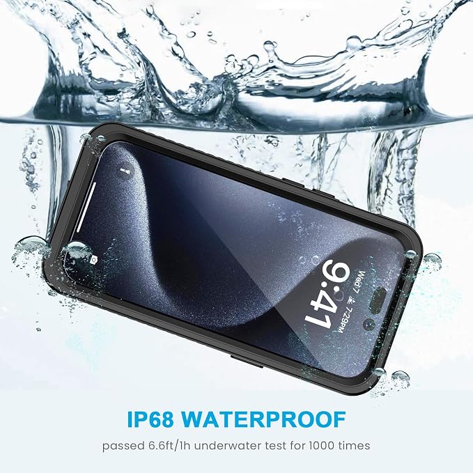 Lanhiem Magnetic for iPhone 15 Pro Case, Waterproof Dustproof Cover, Full Body - Image 2
