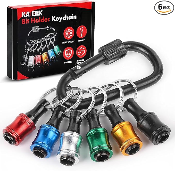 Push to Unlock, Katerk 6pcs 1/4 inch Hex Shank Aluminum Alloy Screwdriver Bit by Katerk