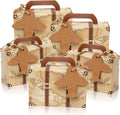 50Pcs Party Favor Candy Box, Vintage Mini Suitcase Favor Box, Kraft Paper by CHolic