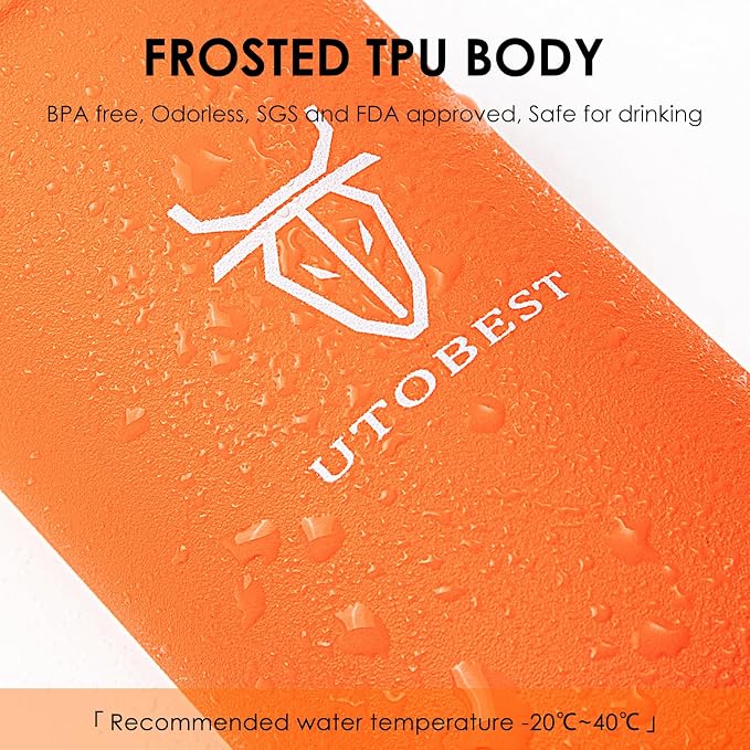 UTOBEST Soft Flask Collapsible Running Water Bottle, Flexible TPU Folding - Image 8