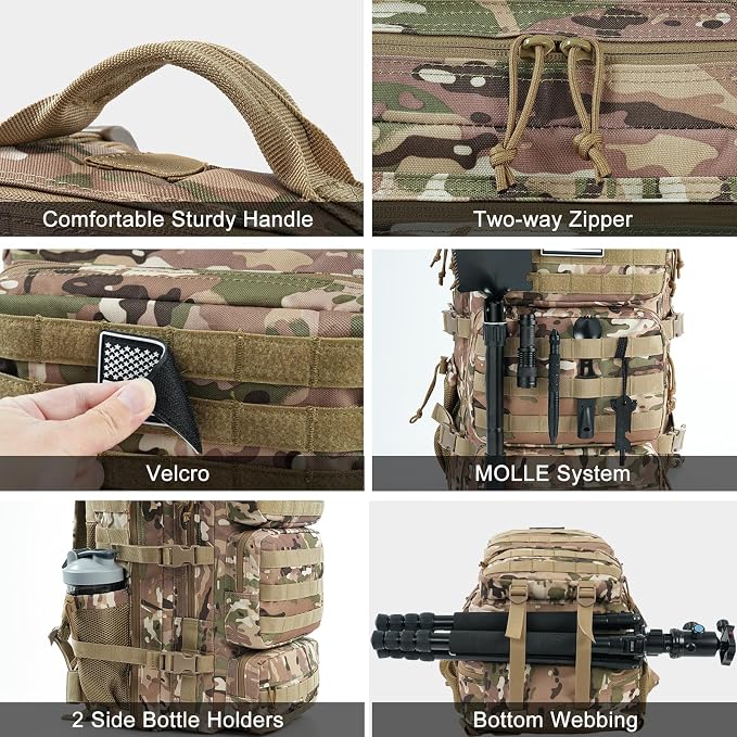 Military Tactical Backpack 50L Large Day Backpack - Image 5