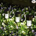 SOLPEX Solar Garden Lights Outdoor, 6 Color 12 Pack Stainless Steel Led Pathway by Solpex